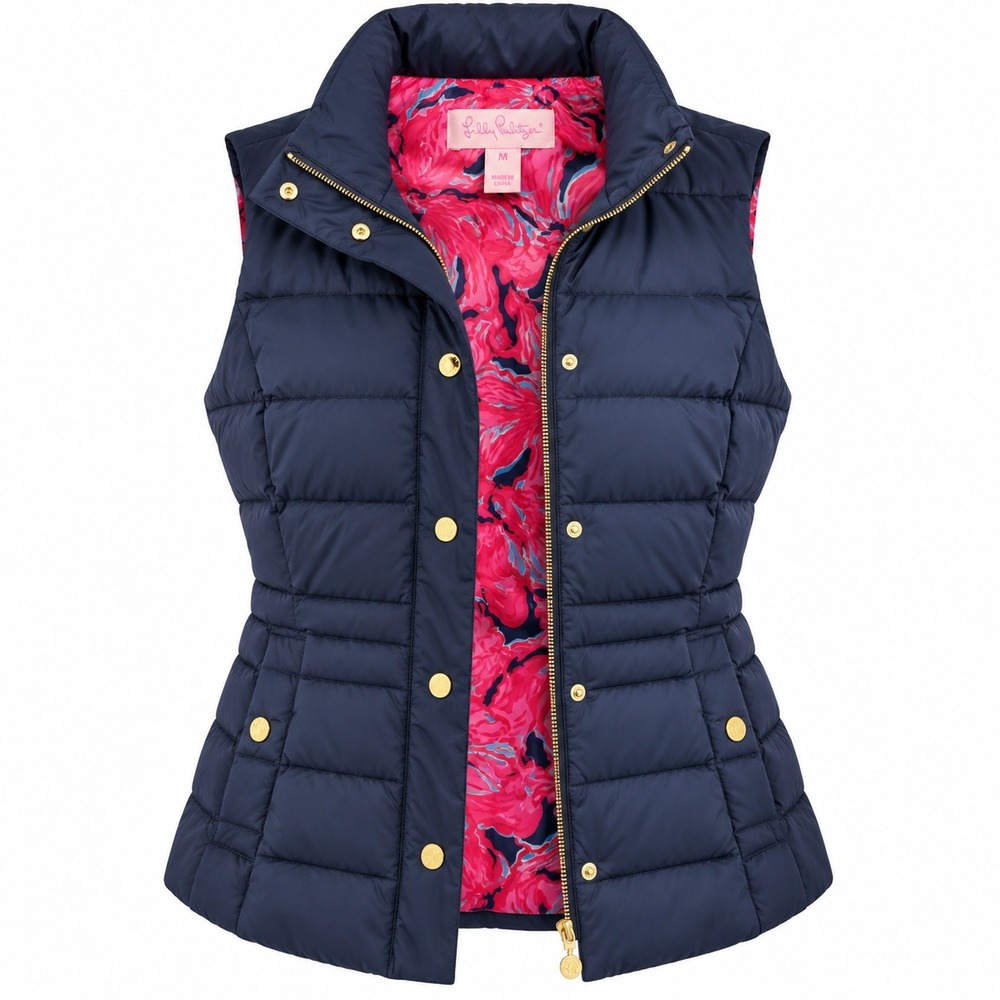 Lilly Pulitzer Allie Packable Down Puffer Vest – Women's Size Medium